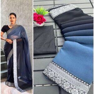 Designer Lace Georgette Saree